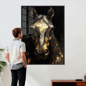 Abstract Horse Wall Art Canvas Print – Painting Style