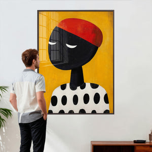 Abstract Portrait Wall Art Canvas Print, Framed Modern