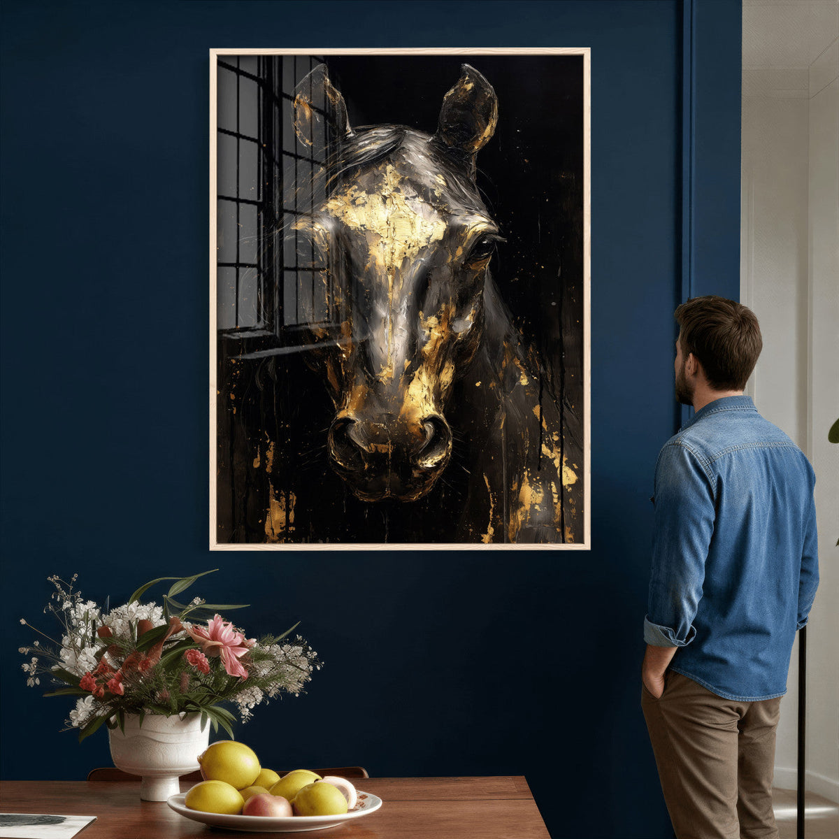Abstract Horse Wall Art Canvas Print – Painting Style