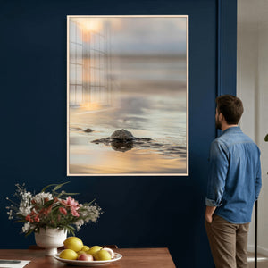 Sea Turtle Hatchling Wall Art Canvas Print – Soft Coastal