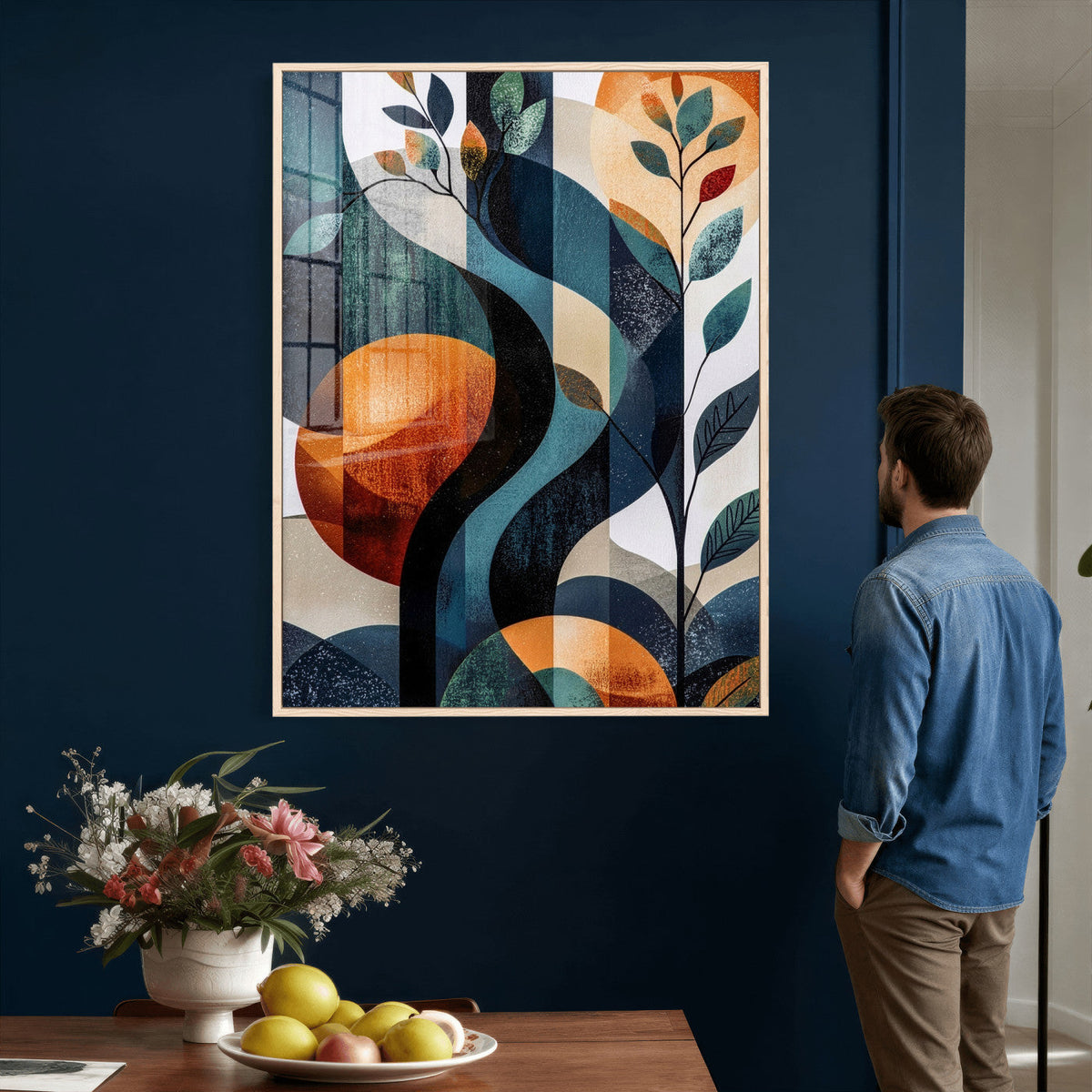 Abstract Flower Wall Art Canvas Print