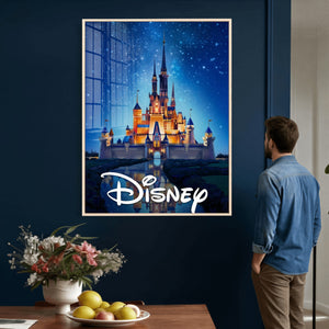 Disney Castle Wall Art – Framed Magic Kingdom Canvas