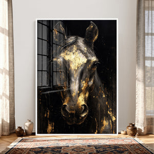 Abstract Horse Wall Art Canvas Print – Painting Style