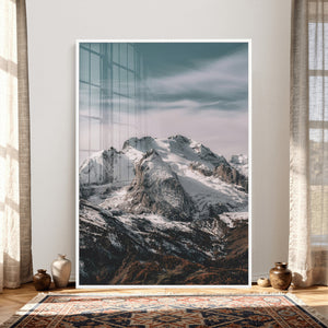 Alpine Mountain Landscape Wall Art Canvas Print, Snowy Peak