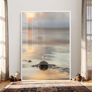 Sea Turtle Hatchling Wall Art Canvas Print – Soft Coastal