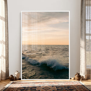 Ocean Wave Wall Art Canvas Print, Calm Coastal Nature