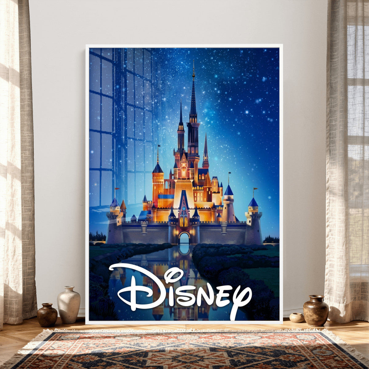 Disney Castle Wall Art – Framed Magic Kingdom Canvas