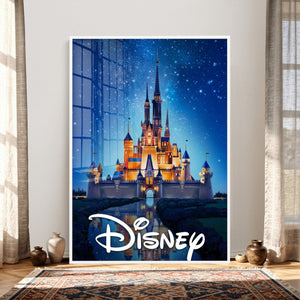 Disney Castle Wall Art – Framed Magic Kingdom Canvas
