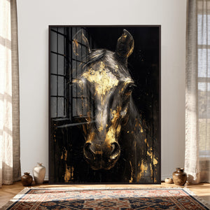 Abstract Horse Wall Art Canvas Print – Painting Style