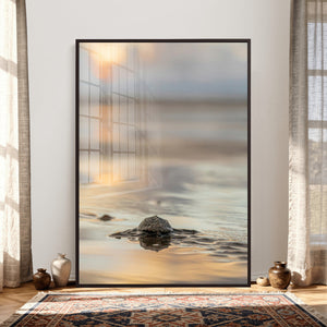 Sea Turtle Hatchling Wall Art Canvas Print – Soft Coastal