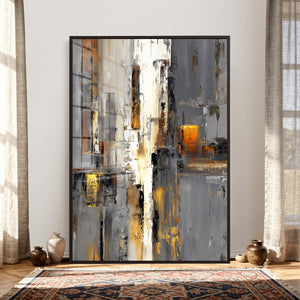 Abstract Urban Reflection Wall Art Canvas Print
