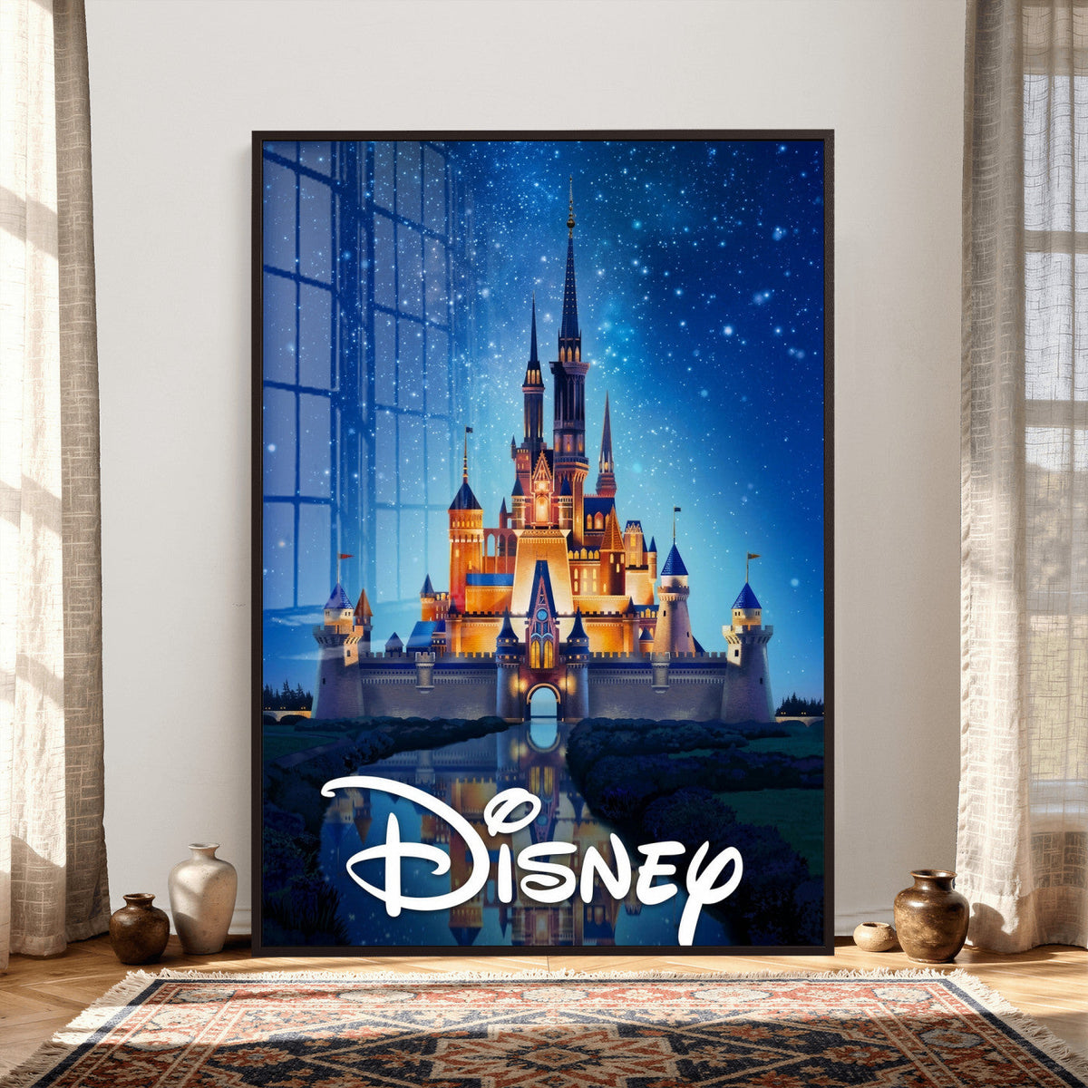Disney Castle Wall Art – Framed Magic Kingdom Canvas
