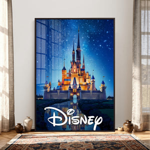 Disney Castle Wall Art – Framed Magic Kingdom Canvas