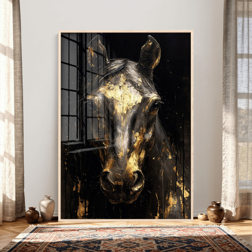 Abstract Horse Wall Art Canvas Print – Painting Style