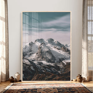 Alpine Mountain Landscape Wall Art Canvas Print, Snowy Peak