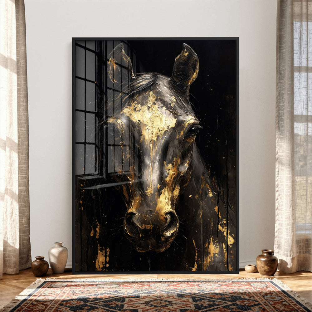 Abstract Horse Wall Art Canvas Print – Painting Style