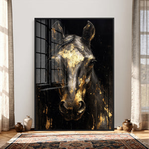 Abstract Horse Wall Art Canvas Print – Painting Style