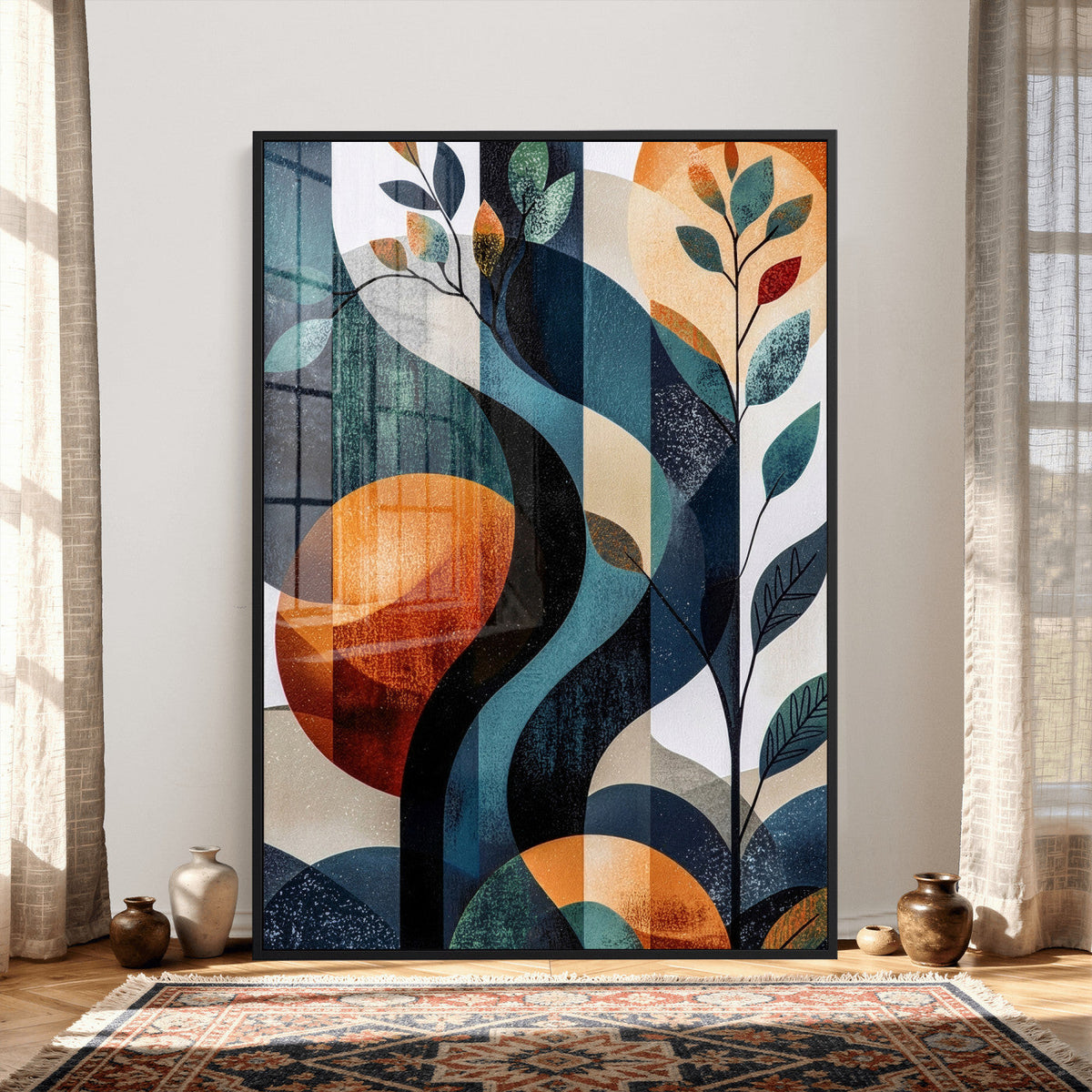 Abstract Flower Wall Art Canvas Print