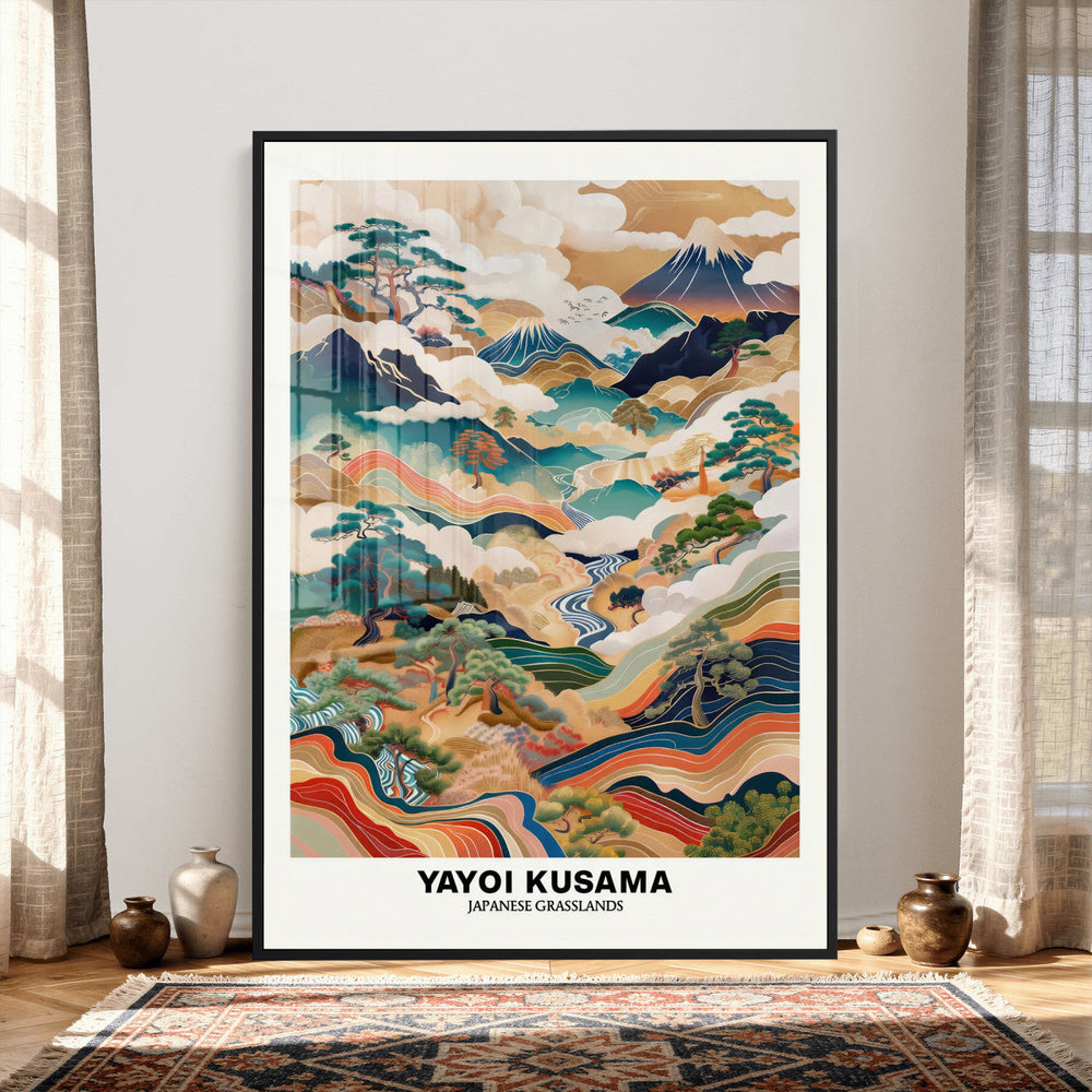Yayoi Kusama Japanese Landscape Wall Art Canvas Print,