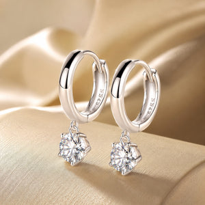 S925 Sterling Silver 0.50 Carat Moissanite Earrings for Women