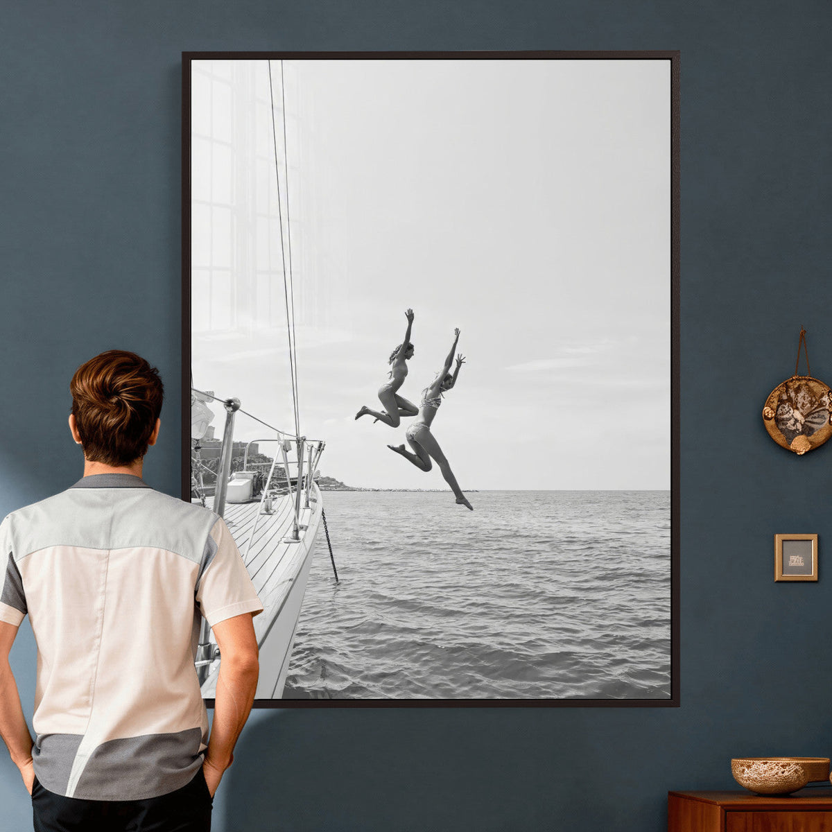 Ocean Dive Wall Art – Summer Splash Canvas Print, Waves &