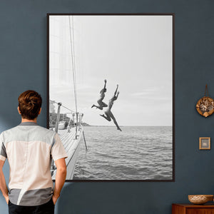 Ocean Dive Wall Art – Summer Splash Canvas Print, Waves &