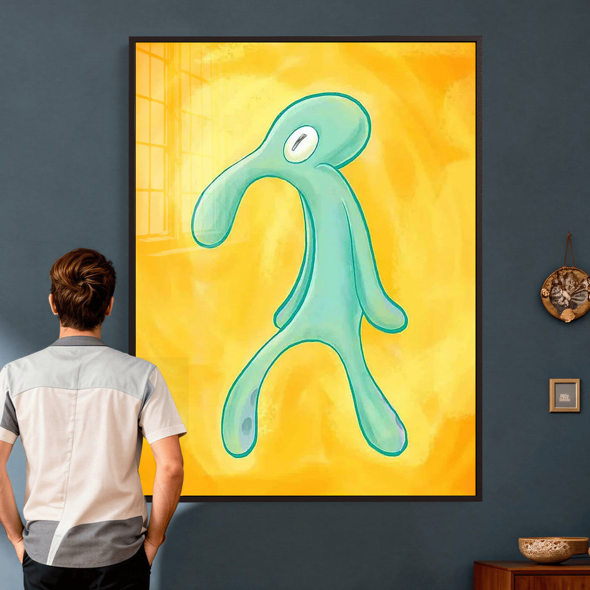 Squidward Tentacles Wall Art Canvas Print – Bold and Brash