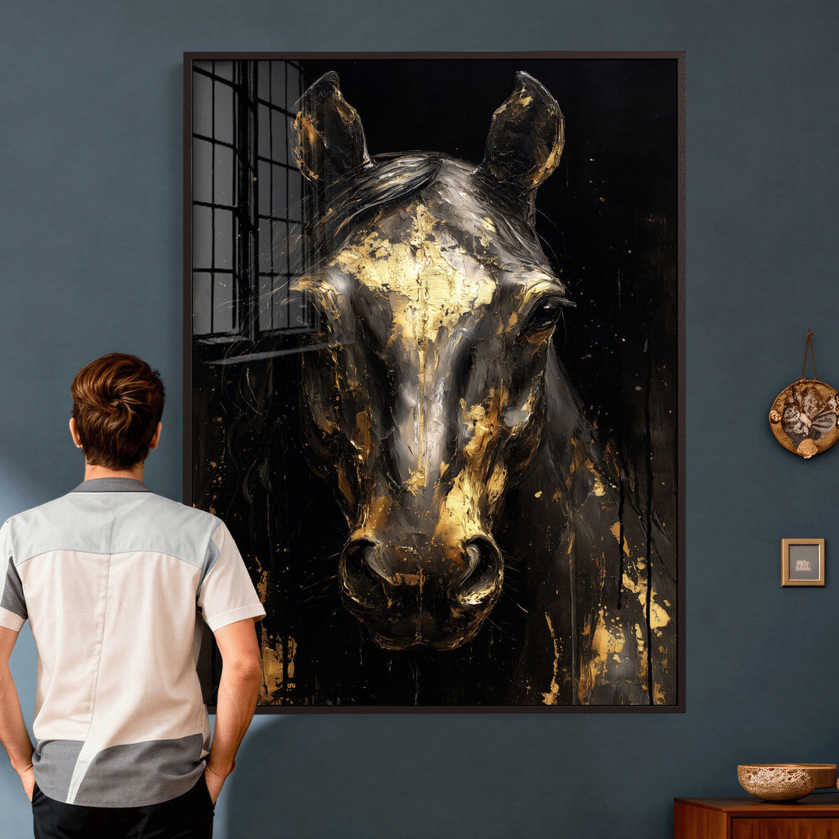 Abstract Horse Wall Art Canvas Print – Painting Style