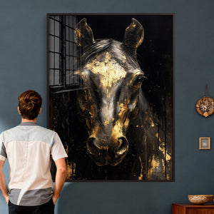 Abstract Horse Wall Art Canvas Print – Painting Style