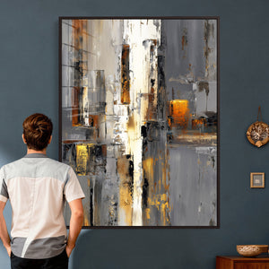 Abstract Urban Reflection Wall Art Canvas Print
