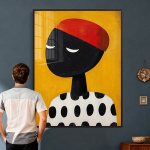 Abstract Portrait Wall Art Canvas Print, Framed Modern