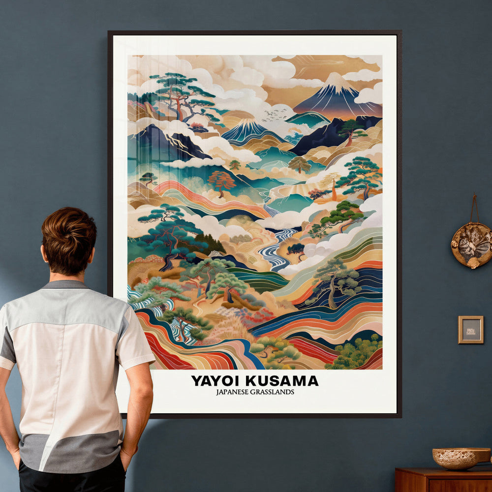 Yayoi Kusama Japanese Landscape Wall Art Canvas Print,