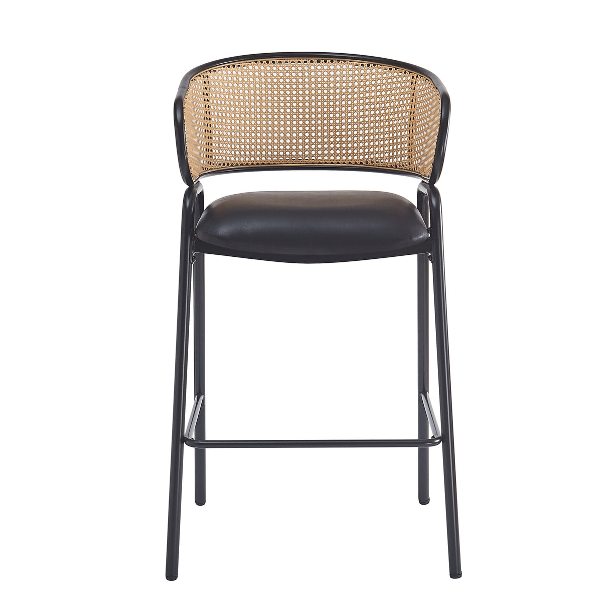 Ethan Indoor Metal Upholstered Barstool Set of 2