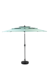 Aluminium 10ft 3 Tier Auto-Tilt Outdoor Patio Umbrella - Light Green