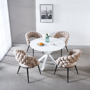 Modern Chair With Tube Legs, Soft Cushions And Comfortable Backrest