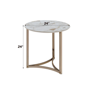 Aziz Sintered Stone Top Round Coffee Table