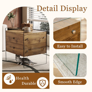 Double-Drawer Bedside Table