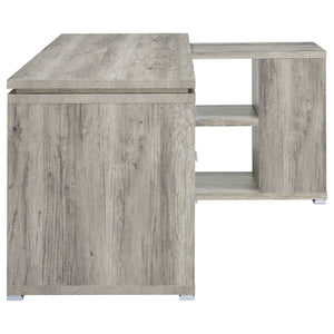 Tona - L-Shape Computer Desk With 3 Drawers And 5 Shelves