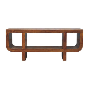 Solid Wood Orion Curved Media Unit