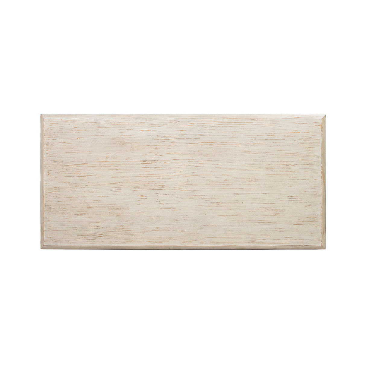 Veda 55' Reclaimed Wood Stacked Geometric Waterfall Coffee Table, Whitewashed Natural Reclaimed Pine Wood