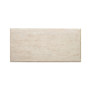 Veda 55' Reclaimed Wood Stacked Geometric Waterfall Coffee Table, Whitewashed Natural Reclaimed Pine Wood