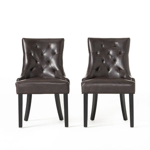 Contemporary Cheney Dining Chair Set with Tufted Design