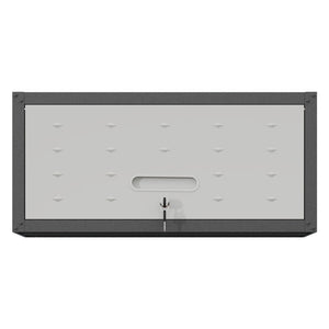 Heavy Duty Metal Wall Mounted Tool Storage Cabinet Steel Metal Garage Storage Cabinet - Black / Gray