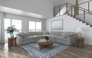 Raleigh 5-piece Boucle Upholstered Modular Sectional Grey