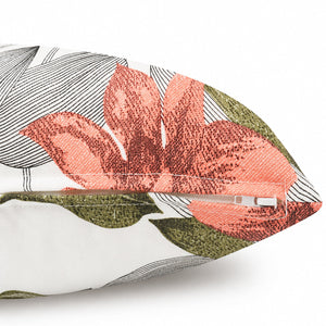 2 Pack Outdoor Lumbar Pillow Covers - Blush Botanical