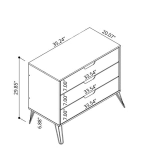Rockefeller - 3 Drawer Dresser - Off White