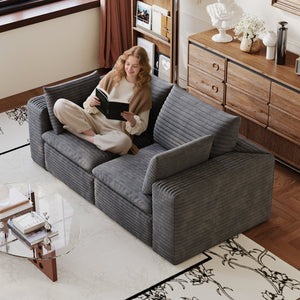 71" Cloud Sofa in Corduroy Fabric
