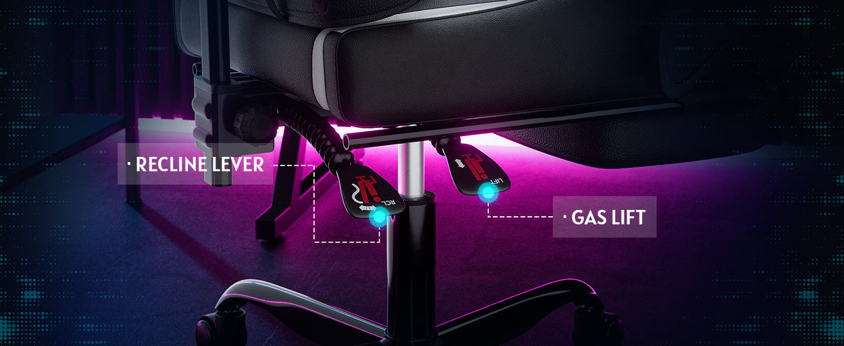 Ergonomic Gaming Chair with Footrest and Lumbar Support