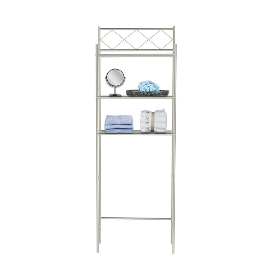 J&V Textiles 3-Shelf Metal Bathroom Organizer Over The Toilet