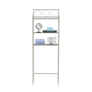 J&V Textiles 3-Shelf Metal Bathroom Organizer Over The Toilet